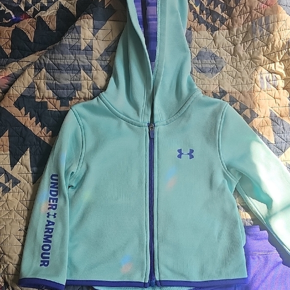Under Armour Aqua and Violet Kids' Activewear Set - Picture 2 of 4